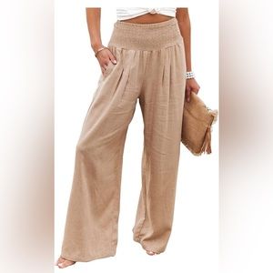 Summer Cotton Wide Leg Pants